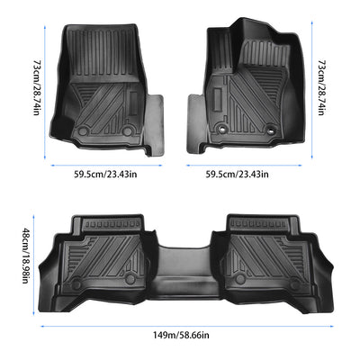 All Weather TPE Floor Liner Floor Mats Compatible With Tacoma 2024 Auto Accessories