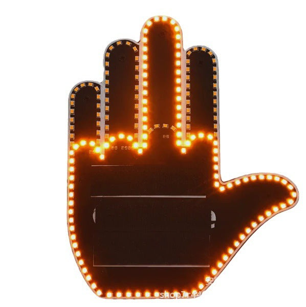 Car Finger Light With Remote Road Rage Signs