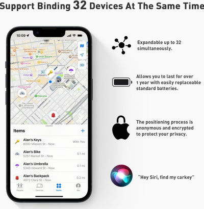 Energy Tracker, 365 Days Battery Life, Compatible With IPad, IPhone, Android, Remote Camera Control And Alarm Anti-lost Device, Suitable For Keys, Wallets, Pets, Luggage