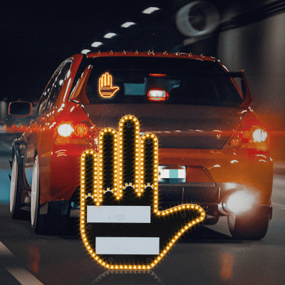 Car Finger Light With Remote Road Rage Signs